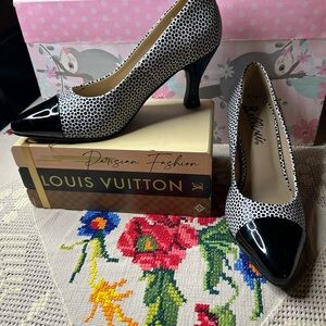 Ballin Black and White Polka Dot Heels